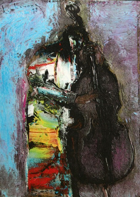 Người đánh contrebasse dưới hầm métro